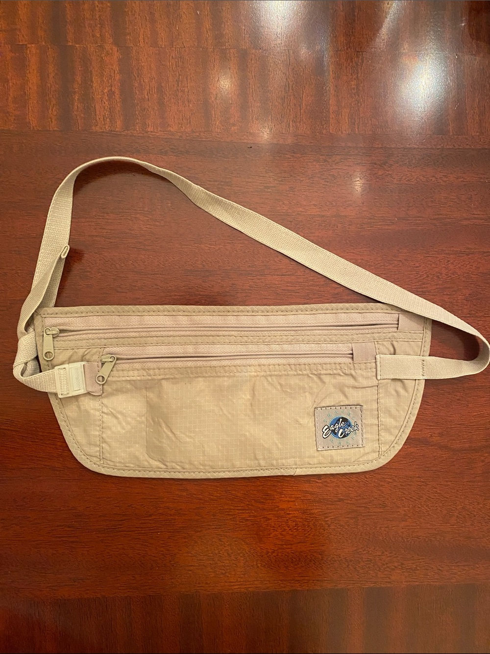 Eagle Creek Travel Gear Beige Waist Bag with Adjustable Strap